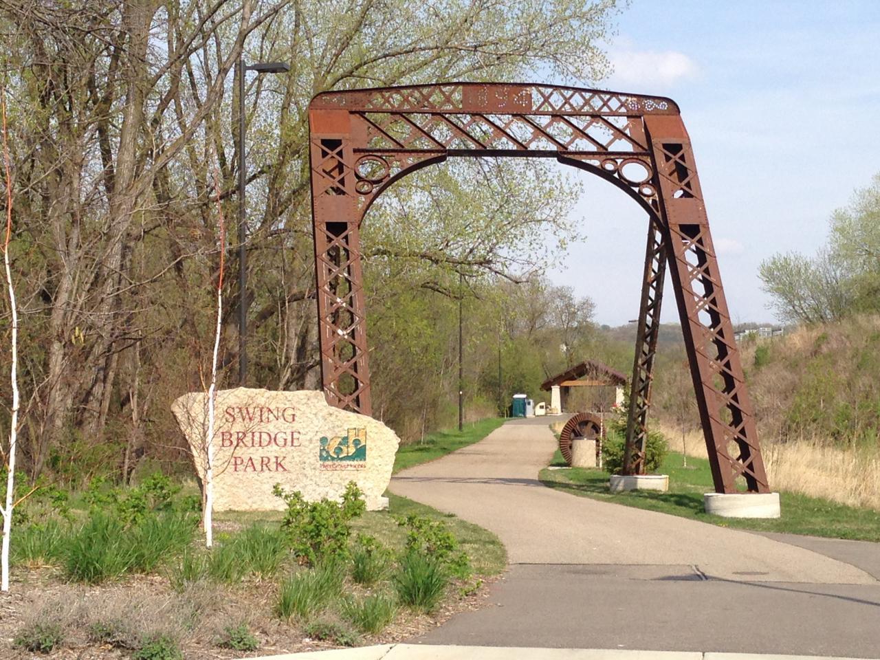 Swing Bridge Park entrance Swing Bridge Park entrance