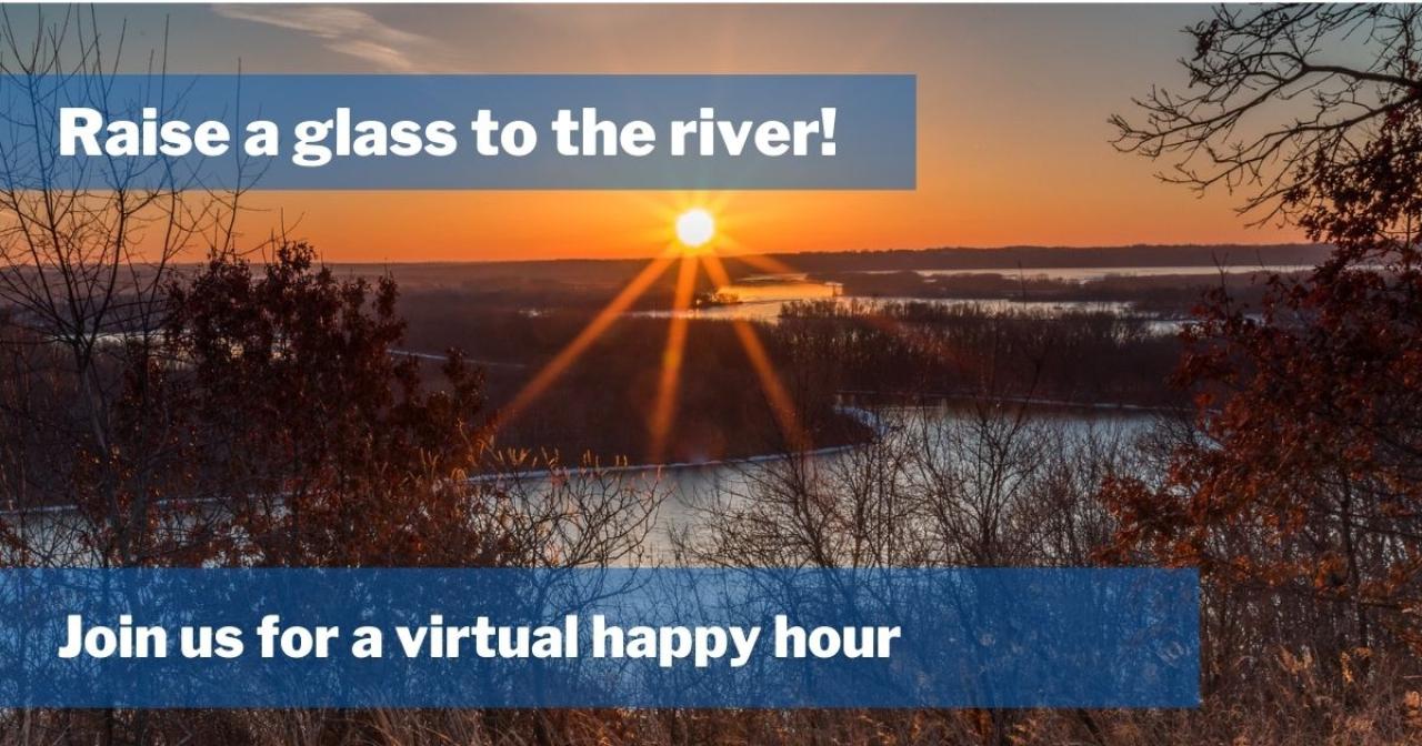 Sunrise over the river Raise a glass to the river!