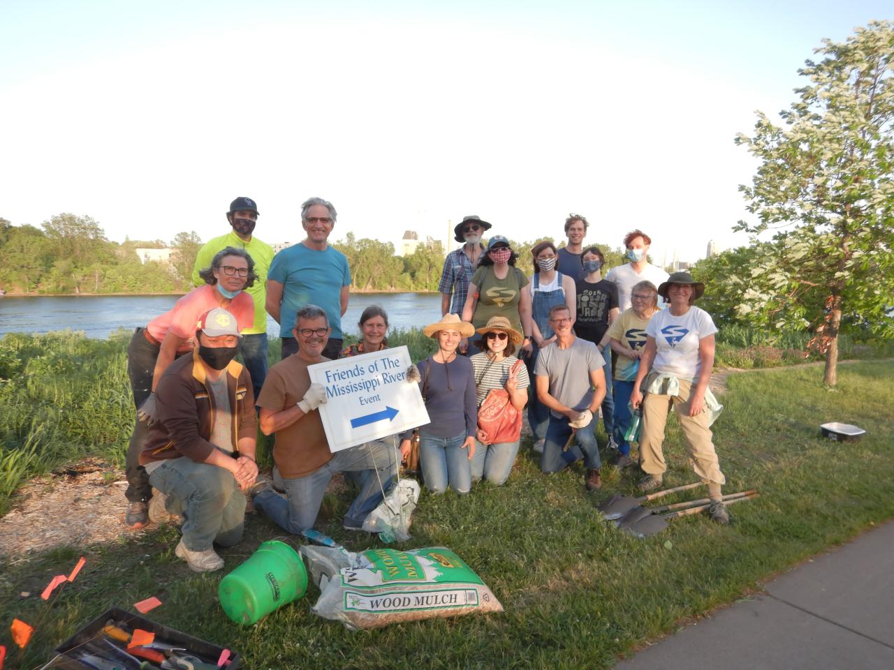 Volunteers at Ole Olson Park Volunteers pose at the 2021 Ole Olson tending