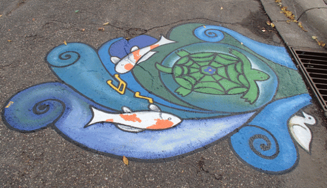 Saint Paul's first storm-drain mural! Saint Paul's first storm-drain mural!